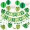 Green Birthday Party Decorations - Happy Banner with Honeycomb Balls